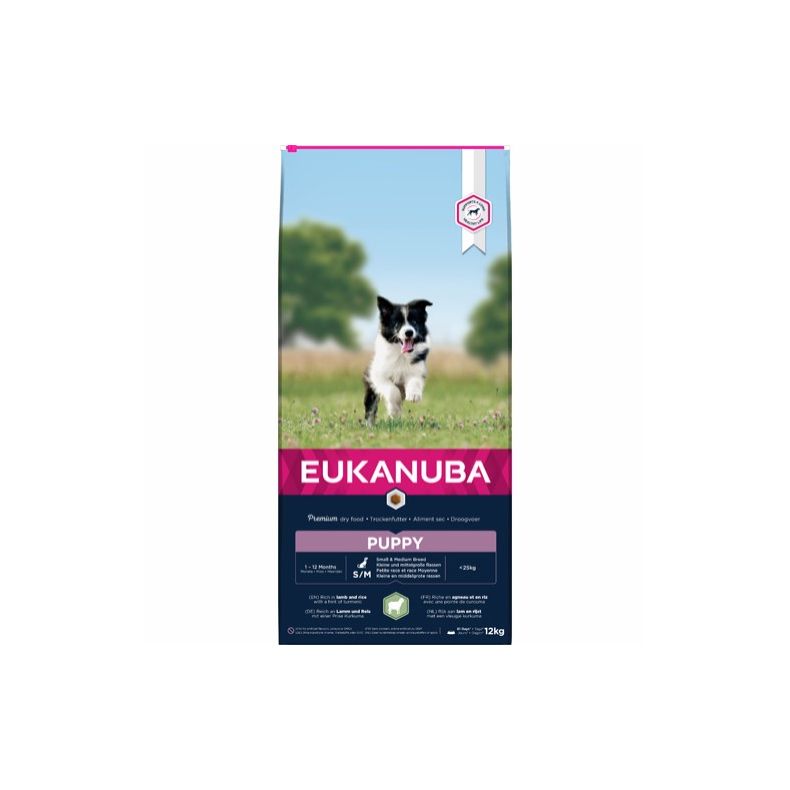 Eukanuba Puppy S/M - Lamb &amp; Rice 12 kg.