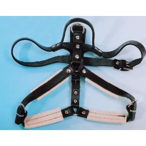 Forsvarssele m/h�ndtag, Large (han), L�der