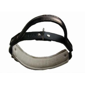 Kraftig lderhalsbnd m/hndtag