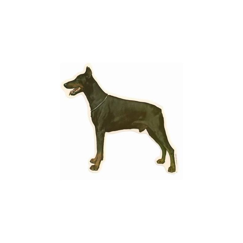 Dekal med stende Dobermann
