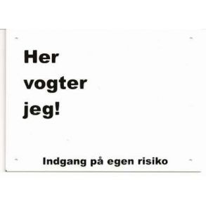 Her vogter jeg - hvid - lille