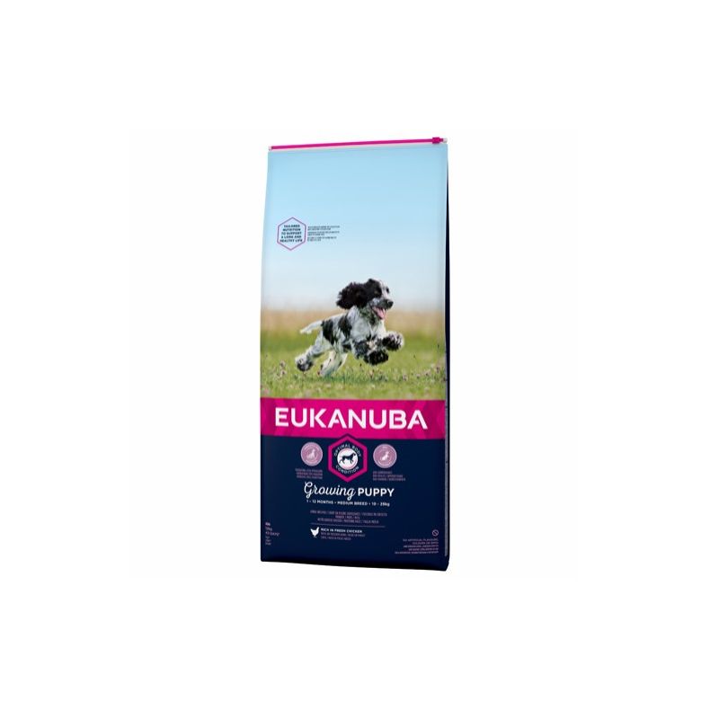 Eukanuba Puppy M/B - Kylling 12 kg.