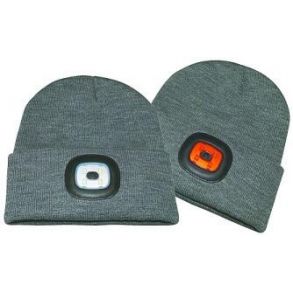 Strikhue med LED-lys bde for og bag (Gr)