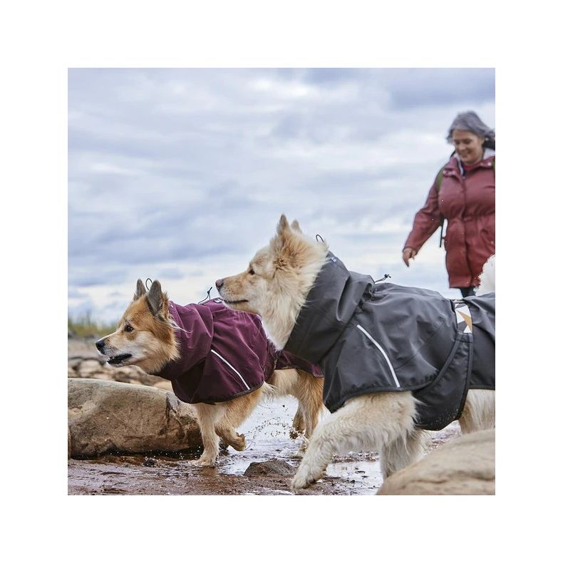 Hurtta Rainwear Mudventure Coat - Blackberry / Grlig