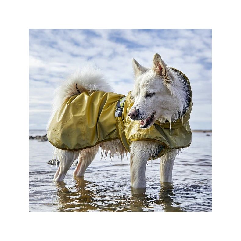 Hurtta Rainwear Mudventure Reflective Coat - Turmeric
