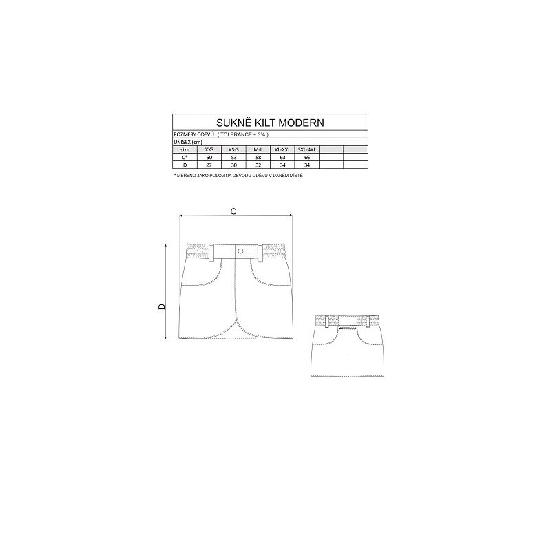 Kilt Modern - tr�ningsforkl�de