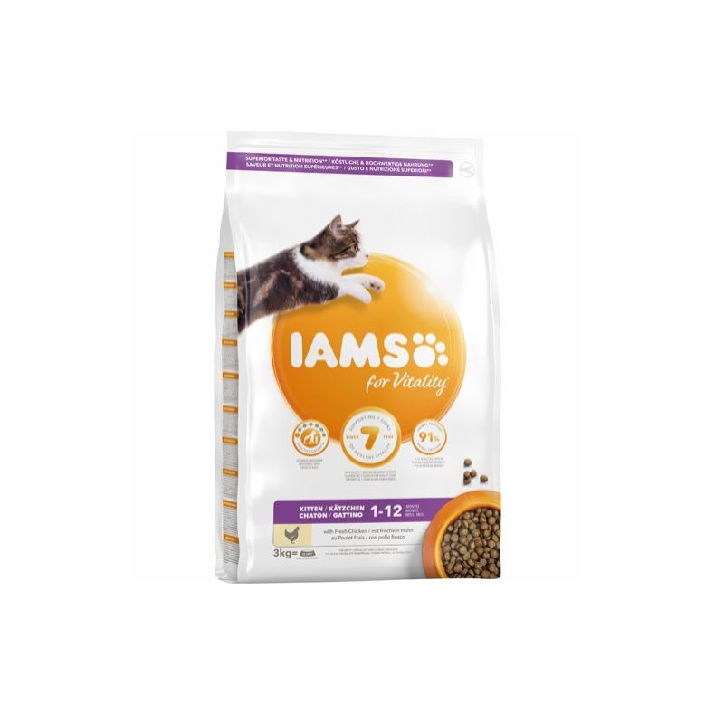 Iams Cat Vitality Kitten &amp; Junior Chicken 