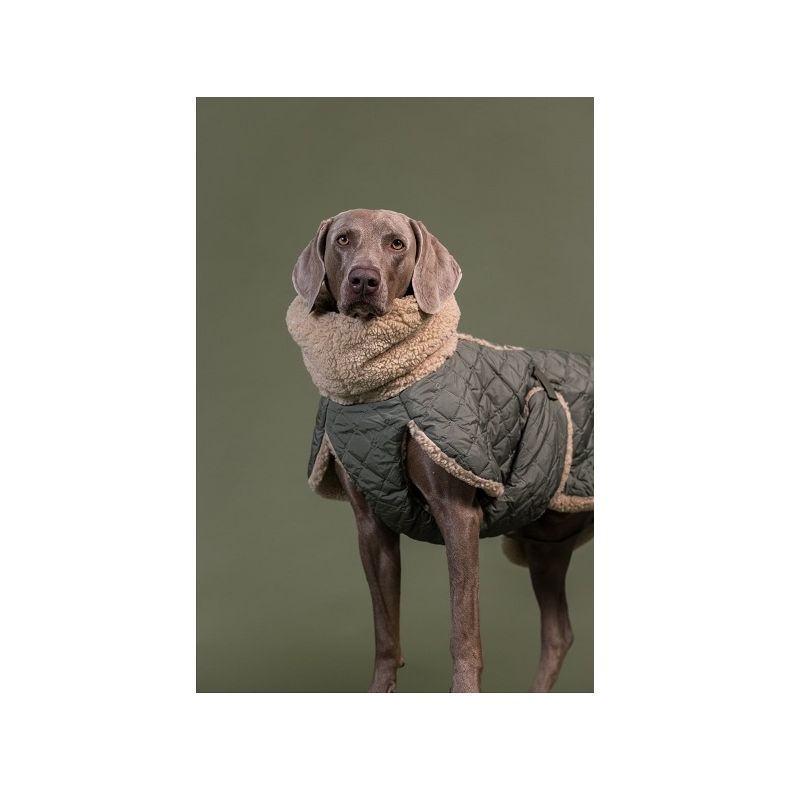 Paikka Quilted Sherpa Jakke, Olive (Leveringstid ca. 7 dage)