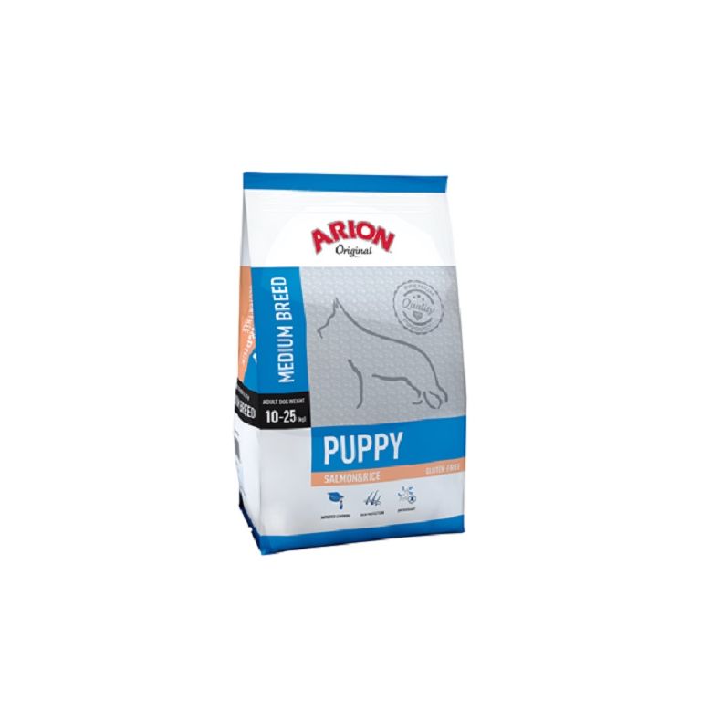 Puppy Medium Laks &amp; Ris - 3,0 kg
