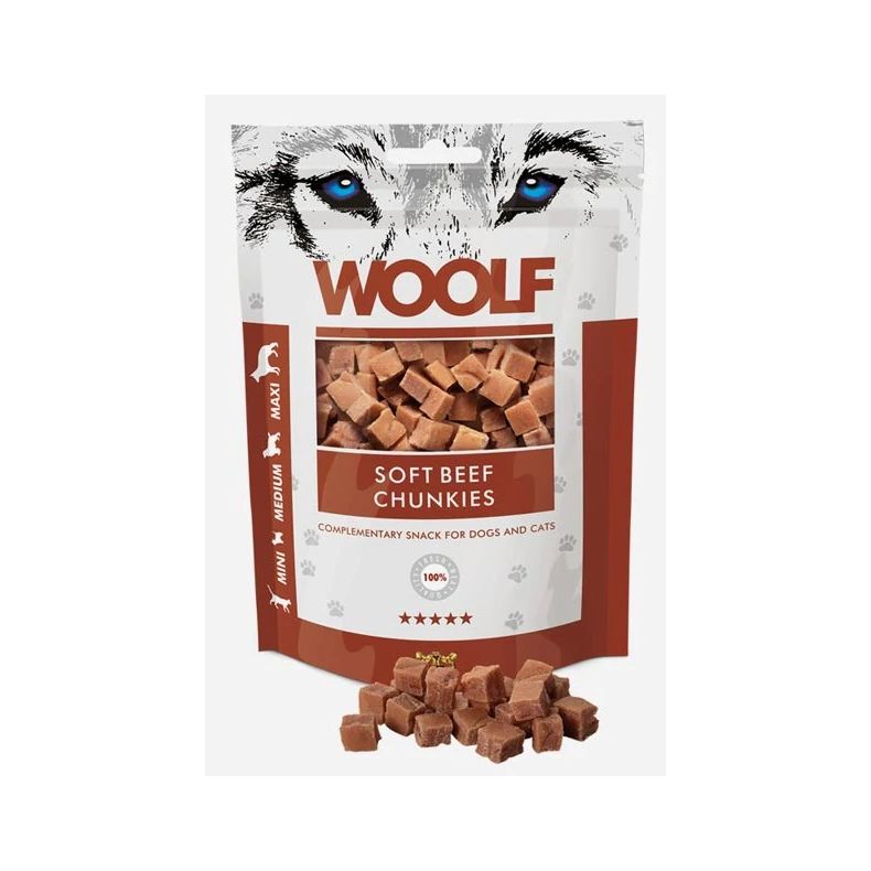 Woolf Soft Beef Chunkies  - 100 g