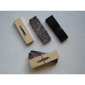 Sporgenstande - st m/ 3 genstande - 1210-A - Lder / Tekstil / Tr