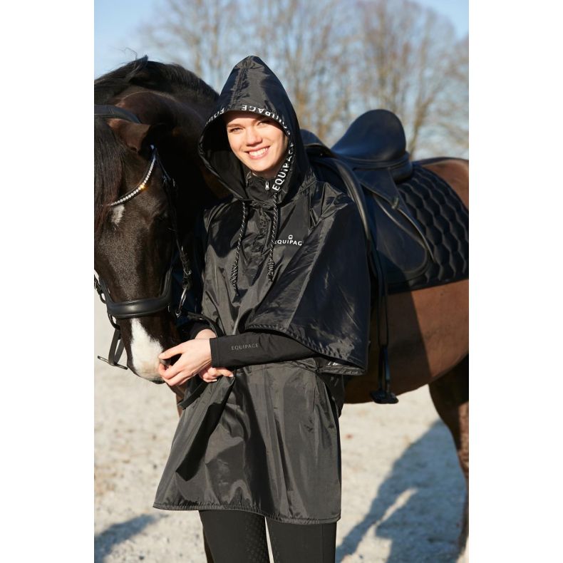 Poncho - Lala Regn Poncho - Sort - One size