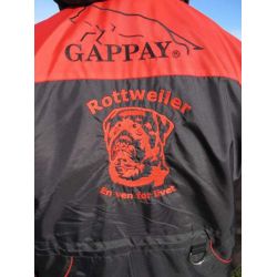 Rottweiler hoved med tekst / Ring for pris