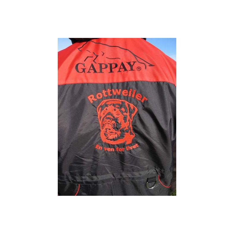 Rottweiler hoved med tekst / Ring for pris